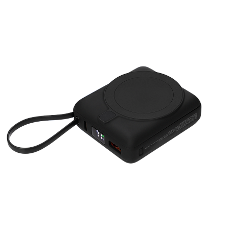 Внешний аккумулятор с подсветкой Риттер PD (Ritter PD) 10000mAh с функцией беспроводной зарядки 15W, серый