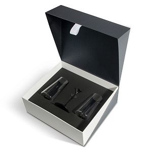 Набор из двух бокалов для игристого вина и одной ножки