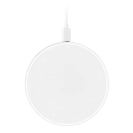 Беспроводное зарядное устройство с подсветкой 15W Auris, белое