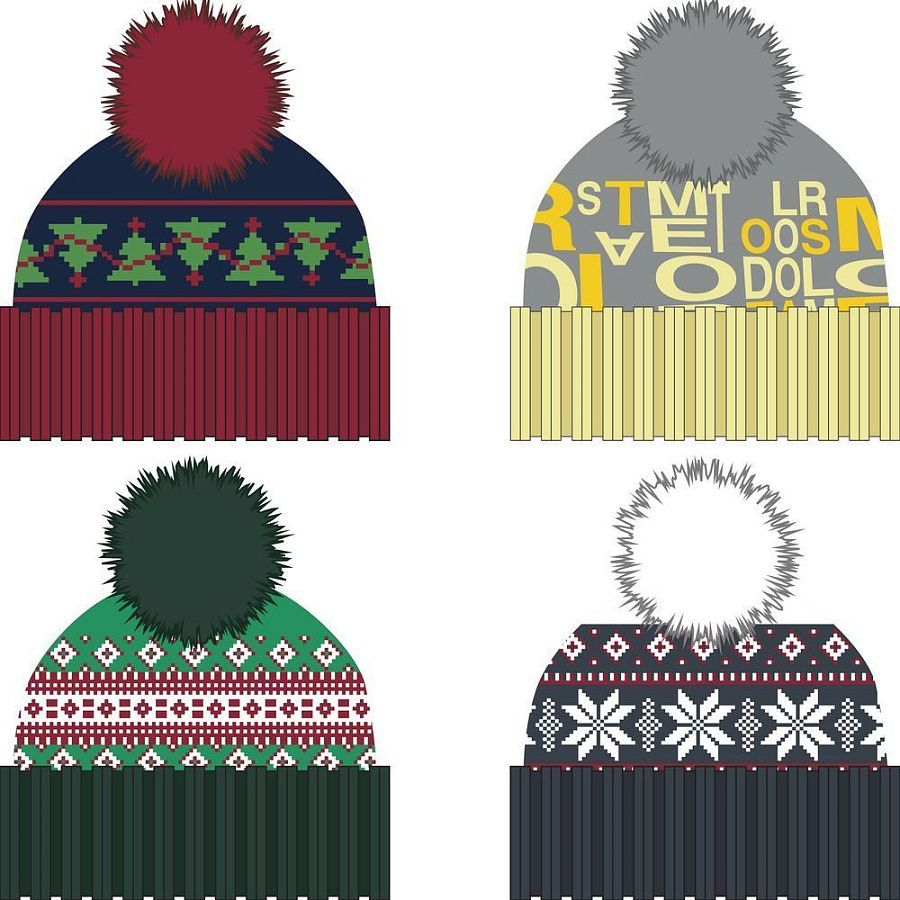 Шапка Joyful на заказ, акрил