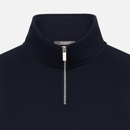 Толстовка на молнии унисекс FLOW, темно-синяя