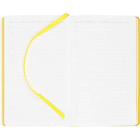 Ежедневник Duplex, недатированный, белый с желтым