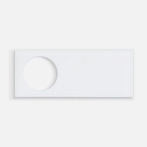 Лейбл из ПВХ с вырубкой «Круг», белый