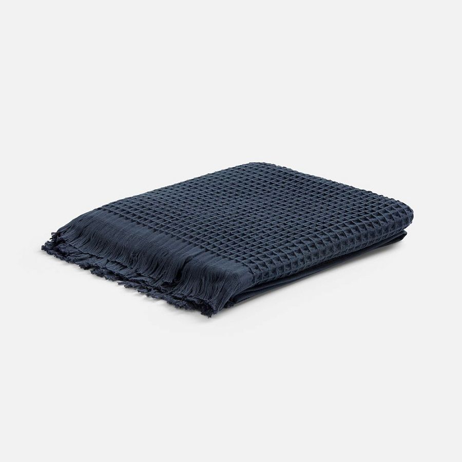 Плед вафельный Elenglect, темно-серый