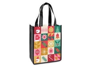 Сумка из нетканого материала PET с возможностью полноцветной печати, цвет: черный