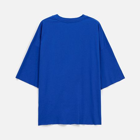 Футболка унисекс оверсайз T1, синяя, размер M/L