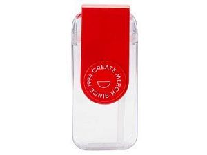 Бутылка для воды «JUICY DRINK BOX», 290 мл с тампопечатью, цвет: прозрачный, красный