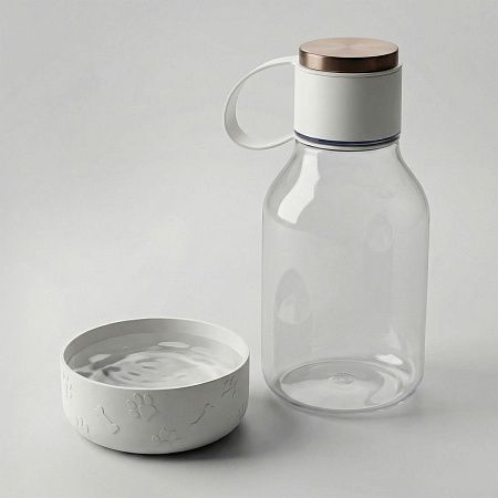 Бутылка для воды 2-в-1 «Dog Bowl Bottle» со съемной миской для питомцев, 1500 мл