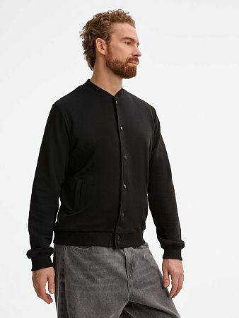 Бомбер унисекс Nuppu, черный, размер S