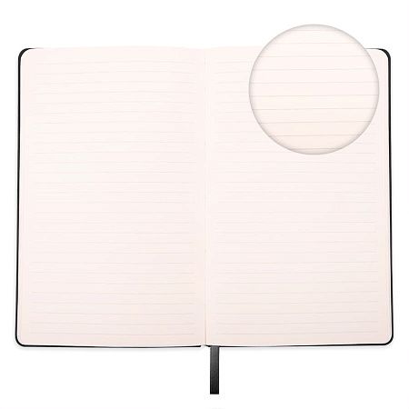 Бизнес-блокнот FUNKY А5, голубой, серый форзац, мягкая обложка,  в линейку