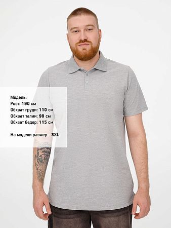 Рубашка поло мужская Virma Light, серый меланж, размер M
