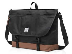 Herschel Cove сумка-мессенджер из переработанного материала, цвет: черный