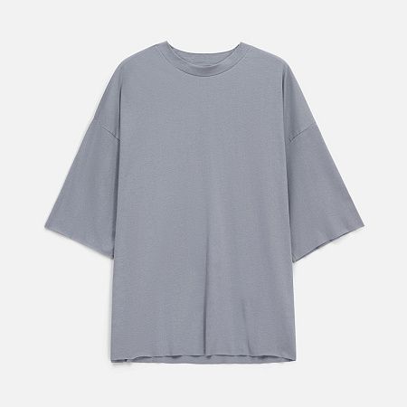 Футболка унисекс оверсайз T1, серая, размер XS/S