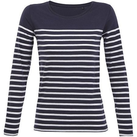 Футболка женская с длинным рукавом Matelot LSL Women, синяя с белым, размер XL