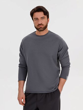 Лонгслив унисекс Siluetti Fuori, серый, размер L/XL