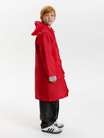 Дождевик детский RainDrop Kids, красный, размер 12 лет (142-152 см)