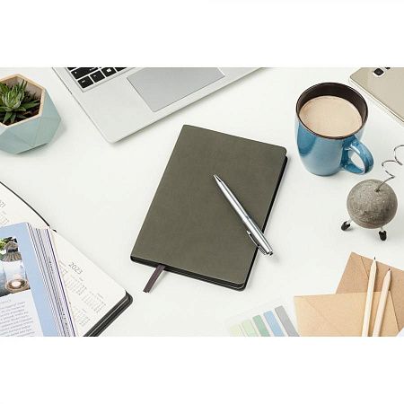Ежедневник Flexy Soft Touch Latte А5, серый, недатированный, в гибкой обложке