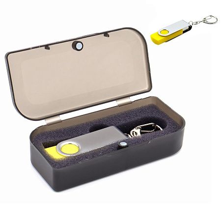 Флешка Twist 16 Гб в футляре, желтая