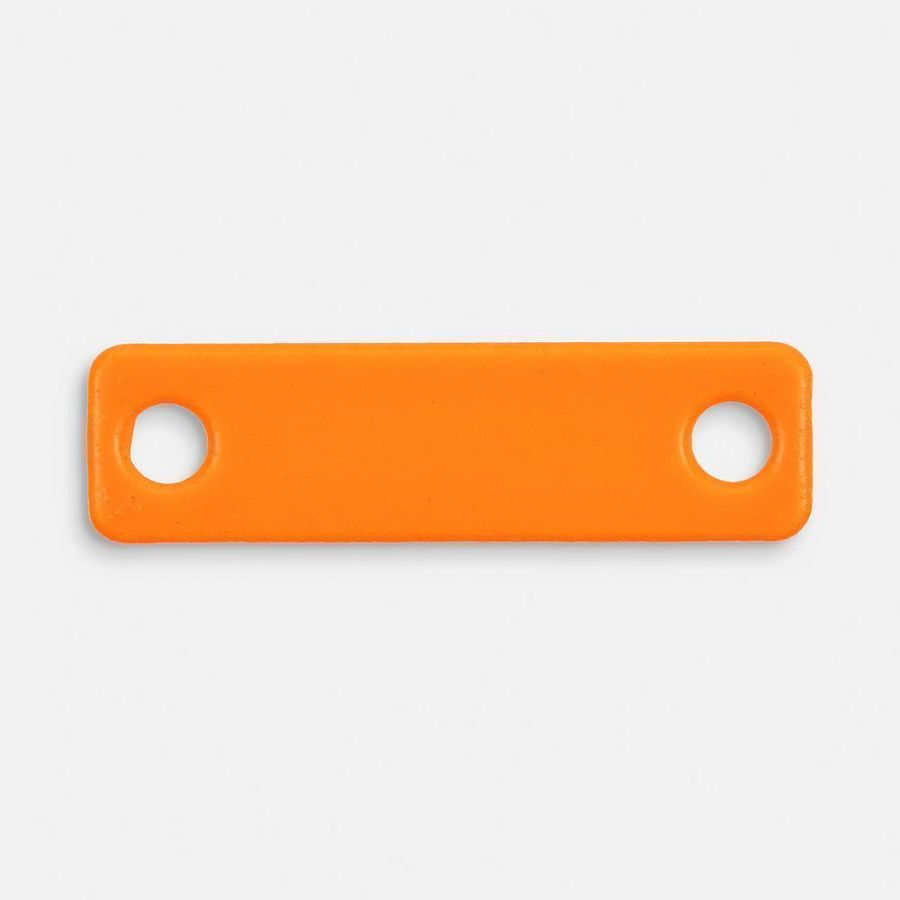 Шильдик металлический Alfa Liten, оранжевый неон