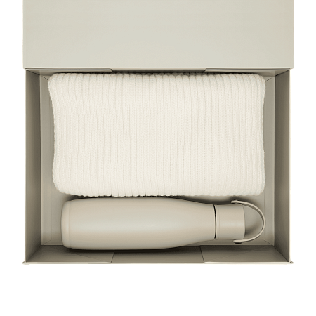 Подарочный набор Bosca, Forges, бежевый (термобутылка, шарф)