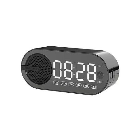 Колонка беспроводная MyTone Sound Clock c часами, черная