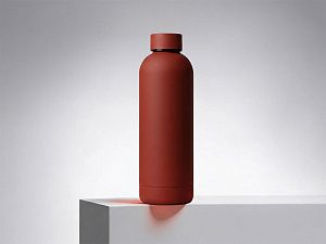 Вакуумная термобутылка с медной изоляцией «Cask», soft-touch, тубус, 500 мл