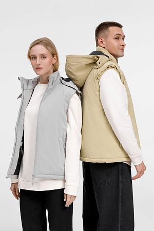 Жилет унисекс Sfera, светло-серый, размер M