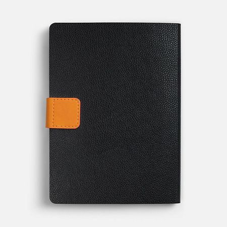 Ежедневник Boom, недатированный, черный с оранжевым