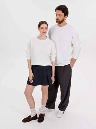 Лонгслив унисекс Siluetti Fuori, молочно-белый, размер L/XL