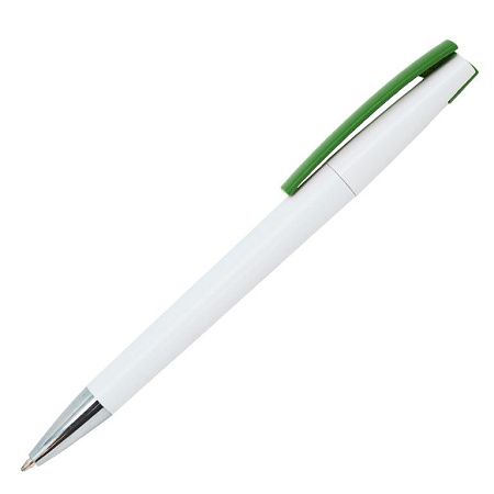 Ручка шариковая, пластиковая, белая/зеленая 348 Zorro Assembling
