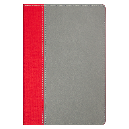Ежедневник Flexy Viva Latte Sand Color A5, серый с красным, недатированный, в гибкой обложке