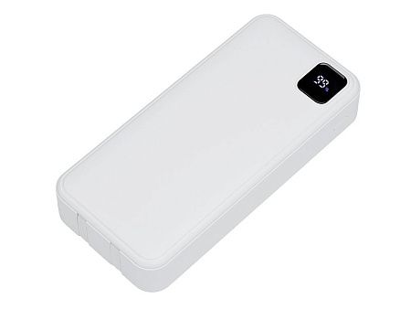 Внешний аккумулятор со встроенными кабелями «Фрэйм Про», быстрая зарядка, 20000мач