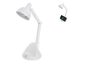 Настольный светильник с функцией беспроводной зарядки «Bendy», цвет: белый