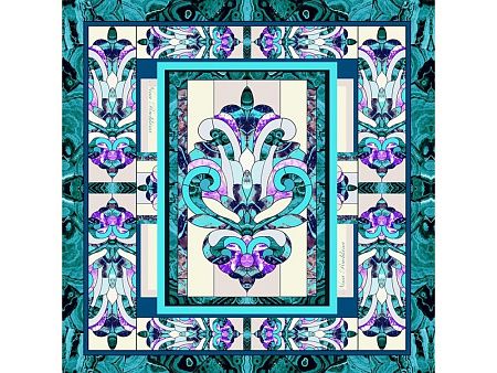 Набор: платок «Каменный цветок» и свеча «Утонченность»