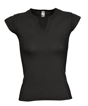 Футболка женская Mint 170, черная, размер L