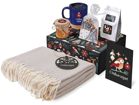 Подарочный набор «Re:Nest» с пледом, кружкой и вареньем
