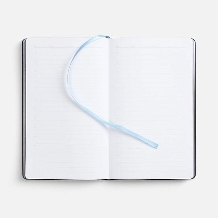 Ежедневник Trait, недатированный, черный с голубым