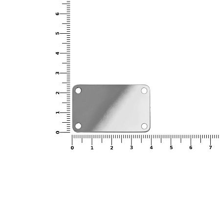 Шильдик металлический Furo, серебристый глянцевый