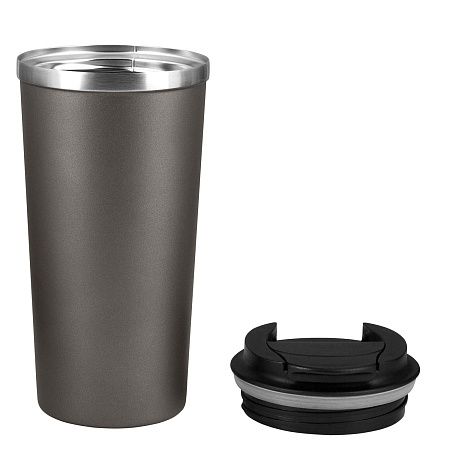 Термокружка вакуумная Палермо (Palermo), серая, матовая поверхность
