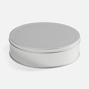 Коробка Pragmax L, круглая, серебристая