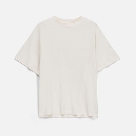Футболка унисекс оверсайз T2, молочно-белая, размер M/L