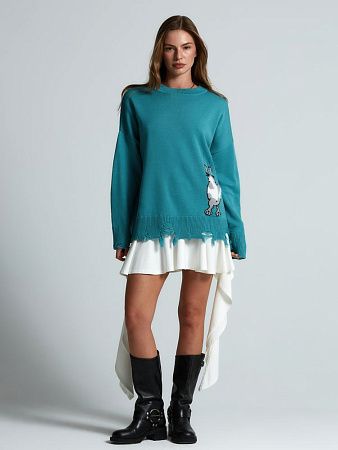 Свитер оверсайз Tricksy Net Grunge на заказ, акрил, размер S/M