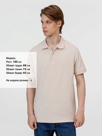 Рубашка поло унисекс Pacific, бежевая (льняная), размер XL