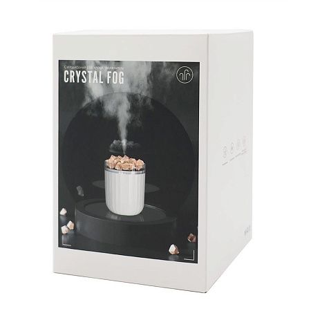 Светодиодный арома-увлажнитель с кристаллами соли Crystal Fog, белый