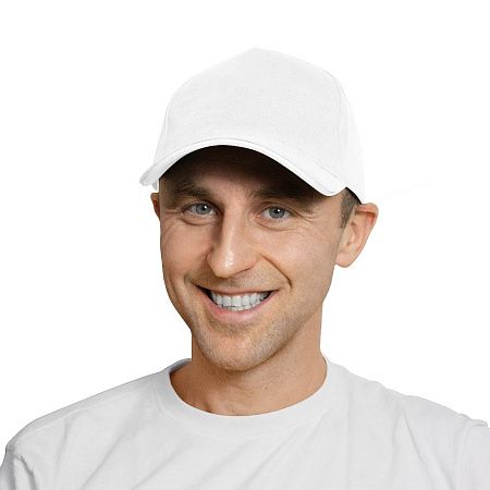 Кепка 5-панельная Oxford 300, c черным сендвичем, черная