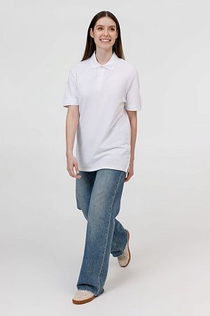 Рубашка поло унисекс Pacific, белая, размер 4XL