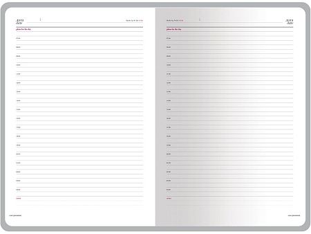Ежедневник недатированный А4 «Sidney Nebraska» с серебряным срезом