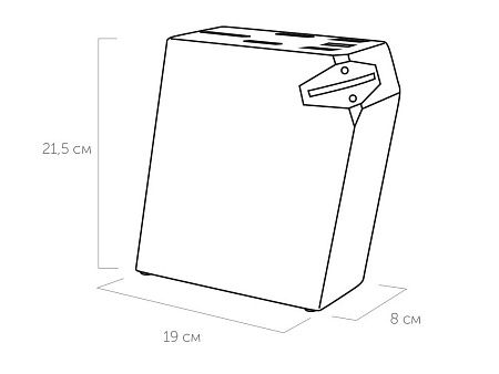 Набор из 5 кухонных ножей, ножниц и блока для ножей с ножеточкой «URSA»