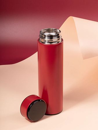 Смарт-бутылка с заменяемой батарейкой Long Therm, красная