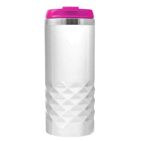 Термокружка NEXT WHITE 350мл. Белая с розовой крышкой 6042.10